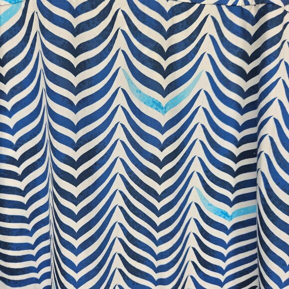 THE LAZY POET Boyfriend Sleep Shirt XL Sissy Ocean Print Button Up 100% Cotton - Picture 9 of 12